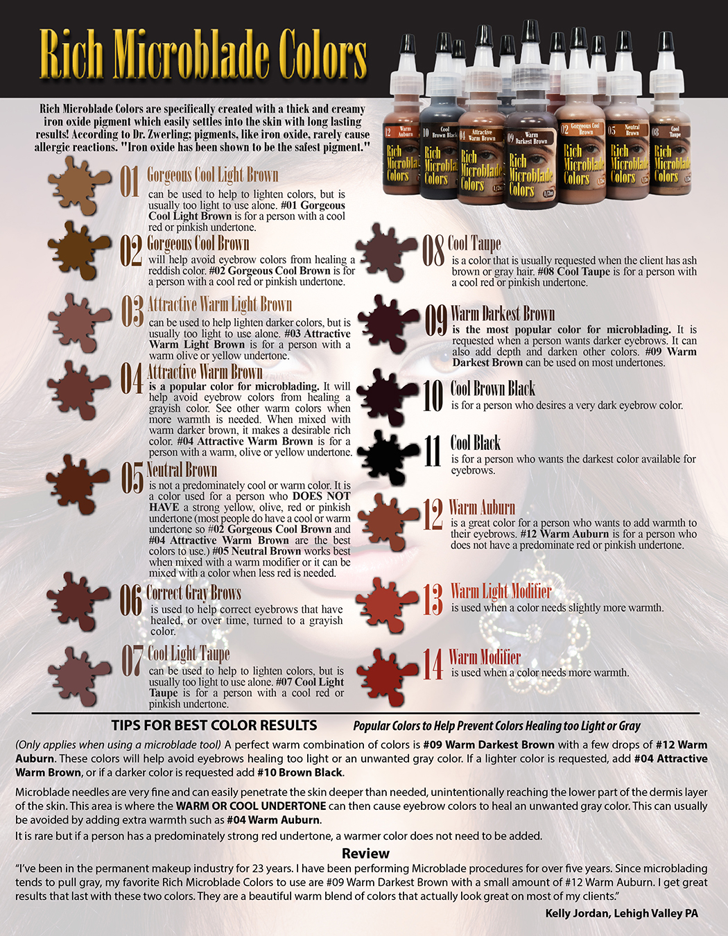 Rich Microblade Color Chart - Web View
